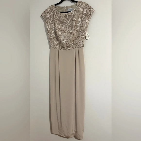 Oleg Cassini Dresses & Skirts - NWT Oleg Cassini BLACK TIE vintage Mother of the bride beaded champagne dress